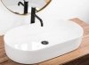 Umywalka ceramiczna nablatowa owalna REA NADIA 70 biała