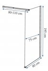 Ścianka szklana Aero 80 cm REA-K7552