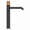 Bateria umywalkowa wysoka Invena Moonlight czarna rose gold