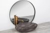 Umywalka ceramiczna nablatowa REA ROXY A STONE D.GREY imitacja kamienia