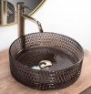  Umywalka szklana nablatowa Cristal Black 35,5x35,5 