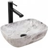 Umywalka ceramiczna nablatowa REA BELINDA MINI stone matt imitacja kamienia