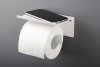 Uchwyt na papier toaletowy z półką Bianco Mokko bialy ADM_A221