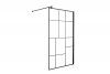 Ścianka prysznicowa 100x200 cm Nero Tetris Loft czarny mat