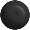 Umywalka ceramiczna nablatowa Larga okrągła 40 cm antracyt mat + korek
