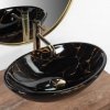 Umywalka ceramiczna nablatowa owalna REA PAMELA połysk imitacja marmuru
