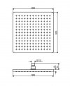 GŁOWICA PRYSZNICOWA KWADRATOWA REGULAR 30 CM
