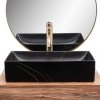 Umywalka ceramiczna nablatowa Inga Black Marble Mat