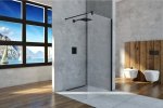 Ścianka prysznicowa narożna Easy In 120 szkło transparentne czarna