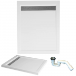 Brodzik prostokątny z rusztem WEST 140x80+syfon