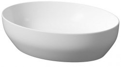Umywalka ceramiczna nablatowa Larga Elipsa 50x38 cm biały mat