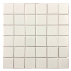 Mozaika gresowa WHITE MEDIUM SQUARES MATT 30x30 cm 