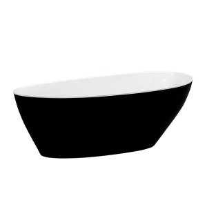 Wanna wolnostojąca Goya XS Black&White 142x62 cm + klik-klak chrom gratis