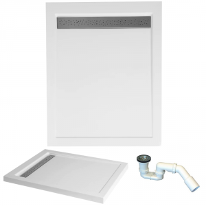 Brodzik prostokątny z rusztem WEST 140x80+syfon