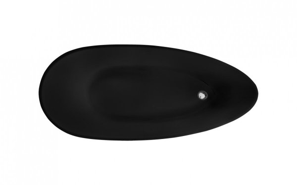 Wanna wolnostojąca Goya Black 160x70 cm + klik-klak chrom czyszczony od góry