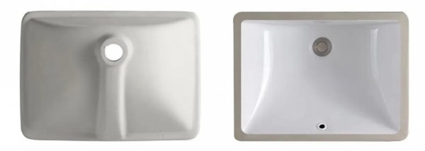 Umywalka podblatowa wpuszczana w blat REA ADELA WHITE biała ceramiczna