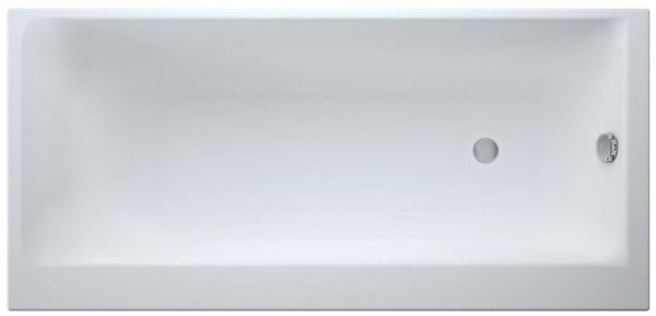Wanna prostokątna akrylowa Cersanit Smart 170x80 LEWA + biały panel meblowy + syfon nogi ręcznik