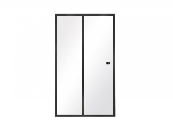 Drzwi prysznicowe przesuwne Duo Slide czarny mat 120x195 
