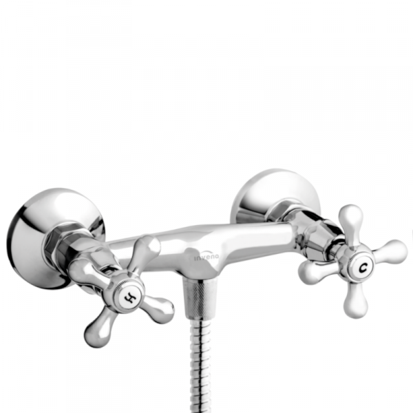 Bateria natryskowa z zestawem natryskowym Invena ROMA chrom