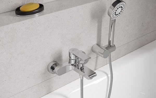 Bateria wannowo - natryskowa ścienna Verso chrom S951-402