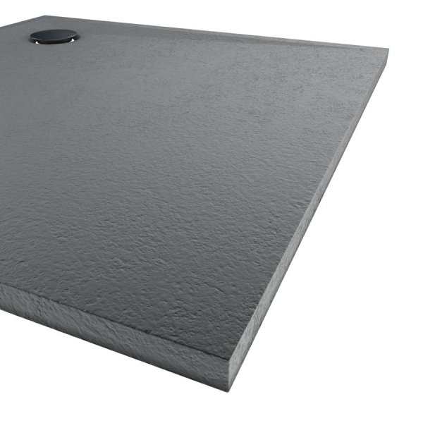 Brodzik prostokątny kompozytowy  Schedline LIBRA Anthracite Stone 120x90