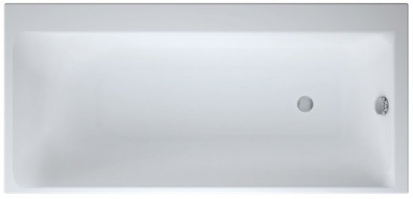 Wanna prostokątna akrylowa Cersanit Smart 170x80 PRAWA + biały panel meblowy + syfon nogi ręcznik