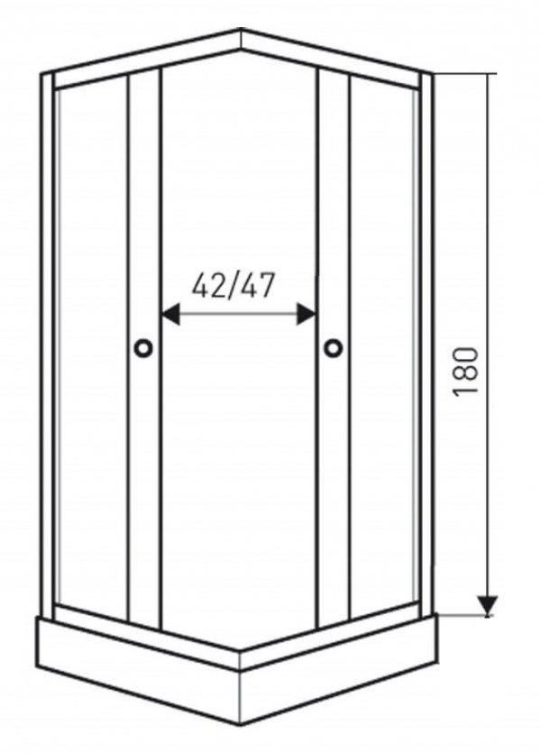Kabina kwadratowa KERRA 90x90 Olga SQ