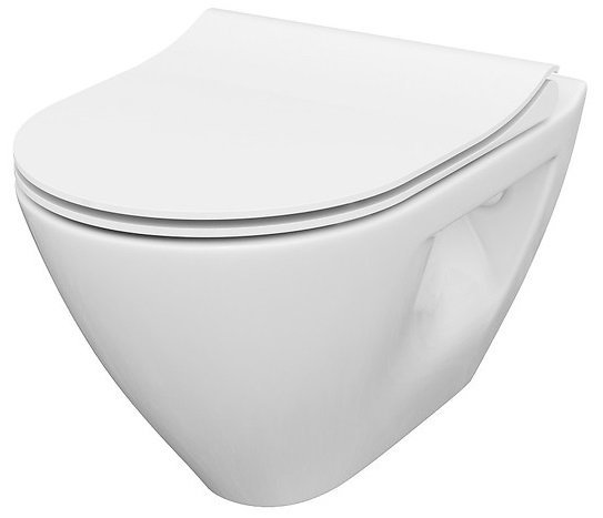 Zestaw B625 podtynkowy z miską MILLE PLUS CleanOn deska duroplast czarny mat S701-649