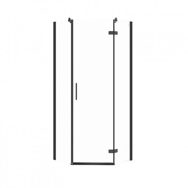  Kabina prysznicowa pięciokątna JOTA prawa 80x80x195cm profil czarny  S160-011