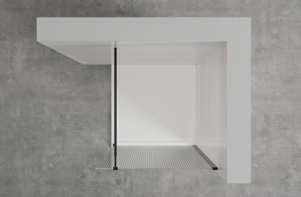 Invena ścianka walk-in ryflowana 100x200 kabina szyba szkło 8 mm hartowane