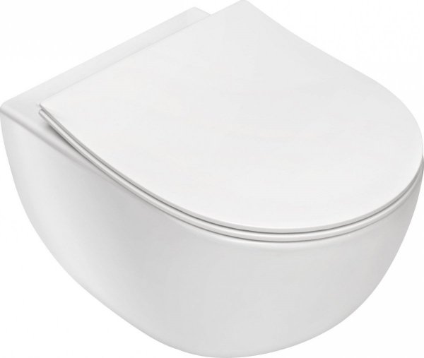 Stelaż podtynkowy Flaro + miska WC + przycisk biały + podkładka