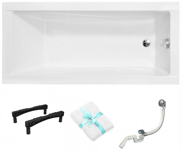 BESCO Wanna 150x70 Modern Slim + Syfon