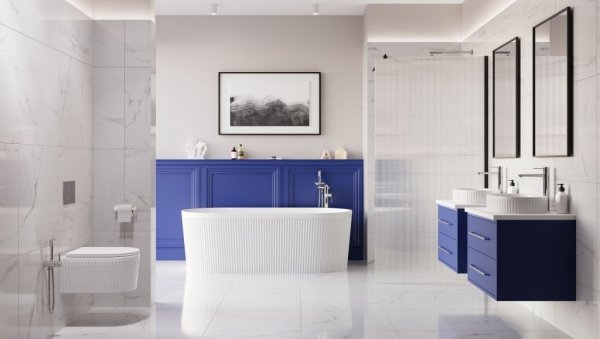 Invena ścianka walk-in ryflowana 100x200 kabina szyba szkło 8 mm hartowane