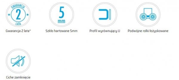 Zestaw EMILI 90 kabina kwadratowa transparentna z brodzikiem