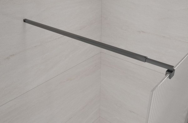 Invena ścianka walk-in ryflowana 110x200 kabina szyba szkło 8 mm hartowane