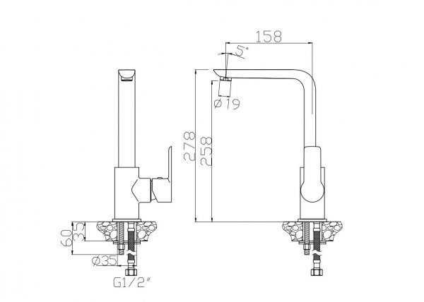 Bateria zlewozmywakowa FASHION BJC105