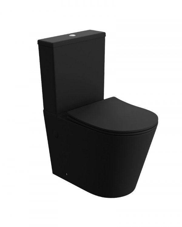 Lavita Kompakt WC Neptun Black bezrantowy deska wolnoopadająca