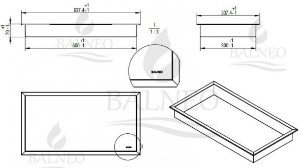 Półka wnękowa Wall - Box ONE 60x30x7 Biała