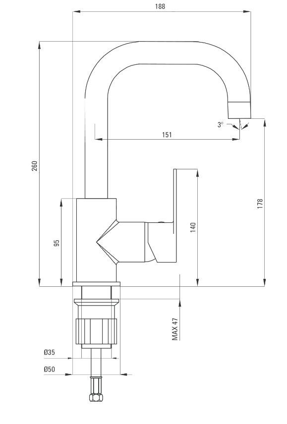 Bateria umywalkowa stojąca Alpinia chrom BGA_024M