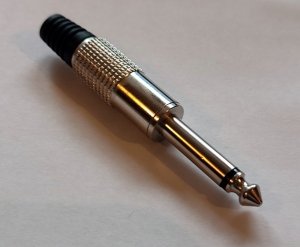  Wtyczka jack 6,3 mm mono, srebrna AH 7514