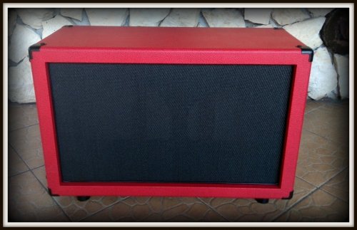  GOTOWA Obudowa do Kolumny 2x12&quot; TOPOLA WŁOSKA RED