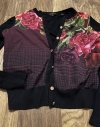 Rozpinany Sweter Ted Baker Viscosa Casual Flowers