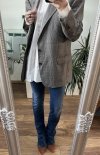 Marynarka Blazer PureNewWool Krata Vintage Grey