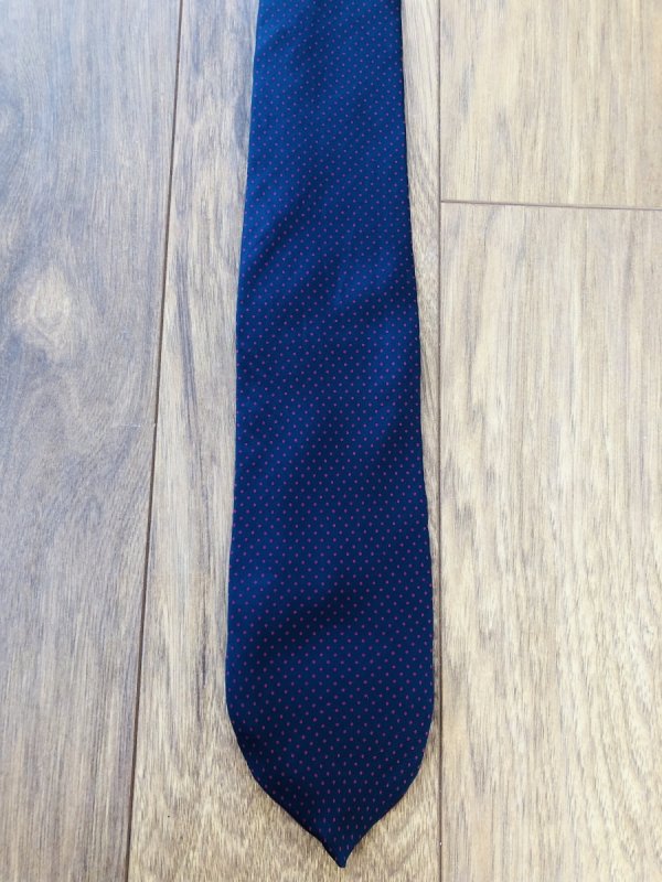 Jedwabny Krawat Kropki Blue