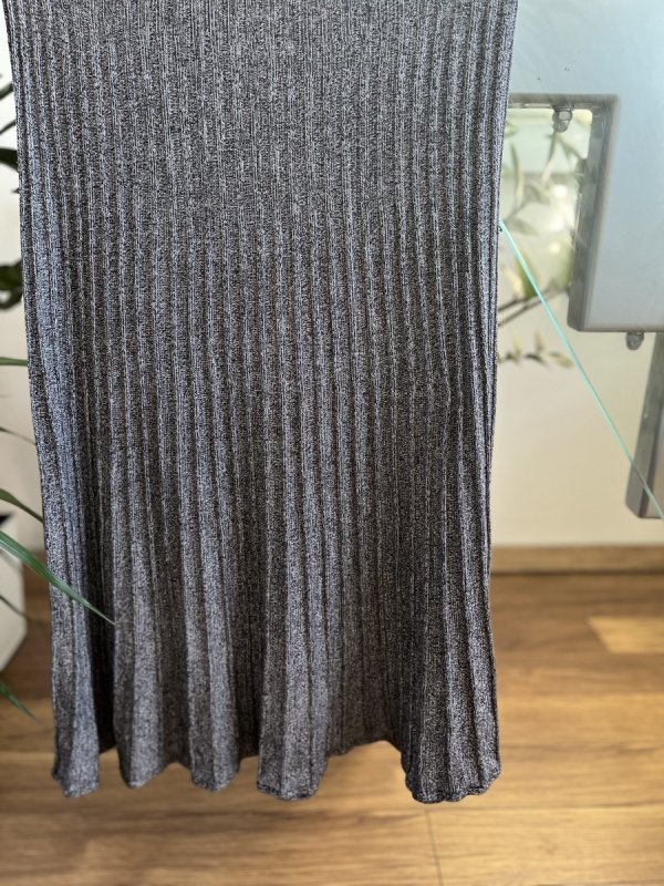 Spódnica dzianinowa M&amp;S szara midi casual chic