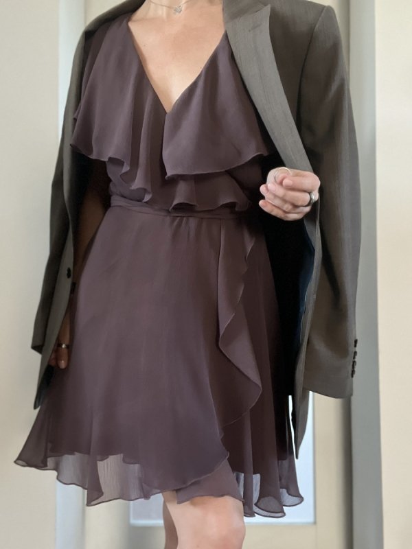 Letnia Szyfonowa Sukienka Asos Aesthetic Plum