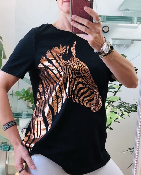 T-shirt Zebra Black