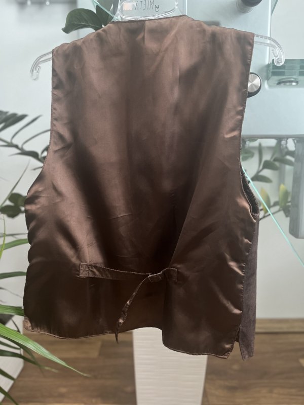 Skórzana brązowa kamizelka Suede Leather Brown 
