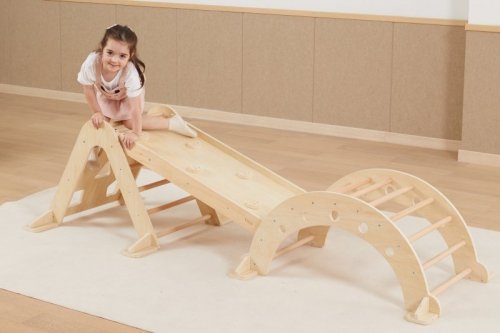 VIGA Drewniany Bujak Naturalny Montessori