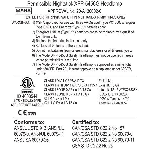 Latarka Nightstick XPP-5456G LED ATEX iskrobezpieczna - czołowa